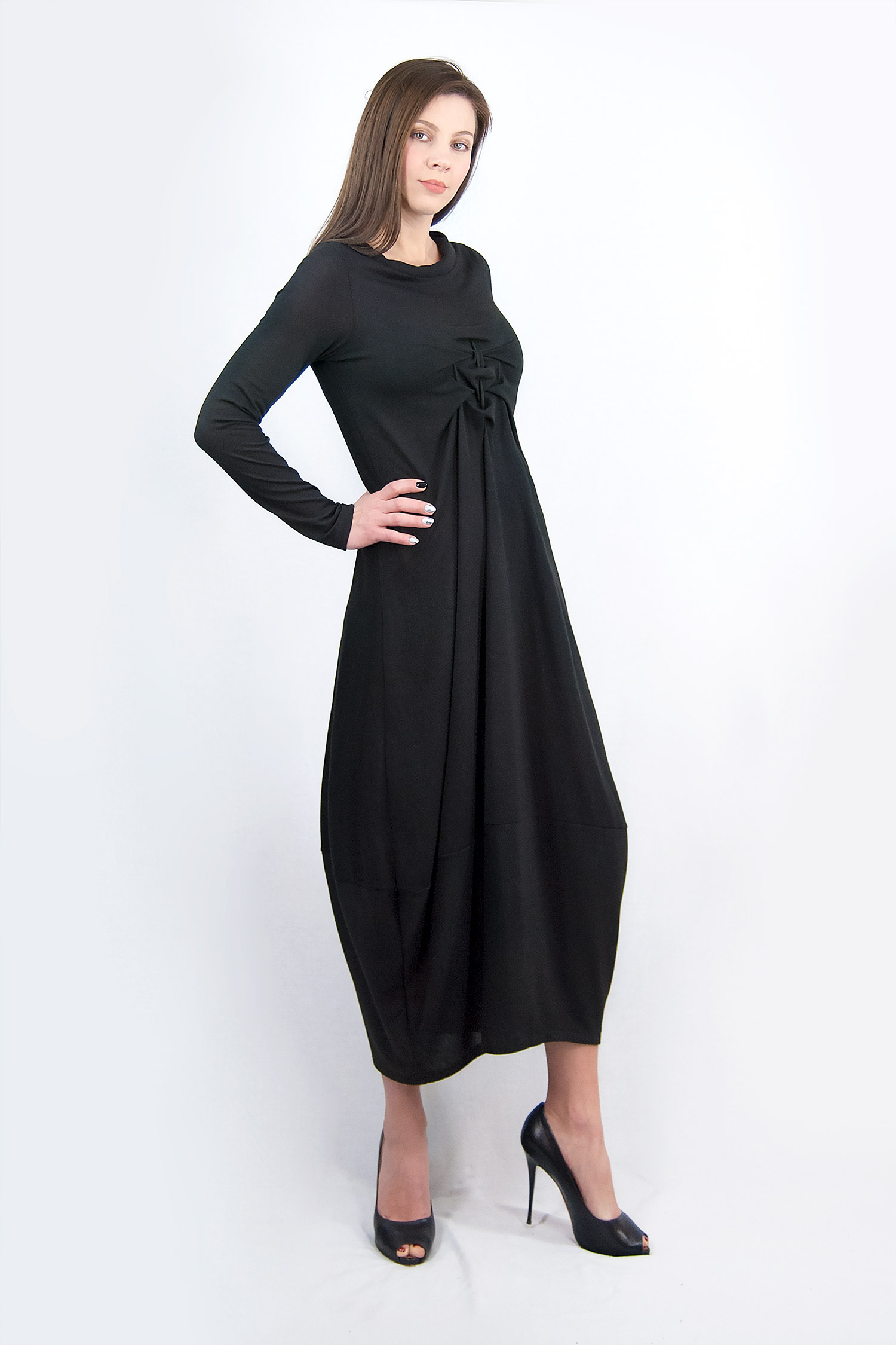 Waffle Dress with Long Sleeves